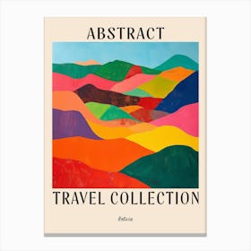 Abstract Travel Collection Poster Bolivia 1 Canvas Print