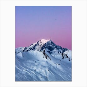 Pink Mountain Sunset Canvas Print