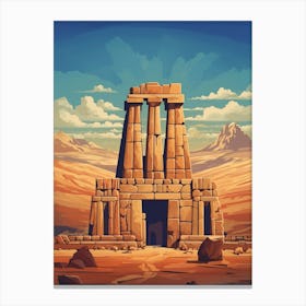 Gobekli Tepe Modern Pixel Art 1 Canvas Print