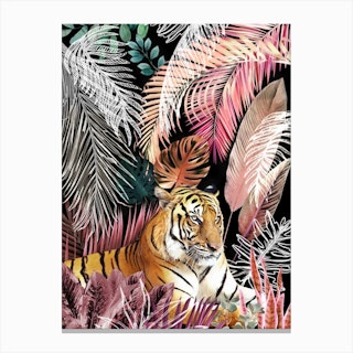 Jungle Tiger 01 Canvas Print