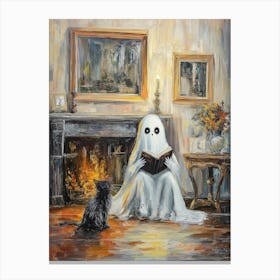 Ghost Reading 1 Canvas Print