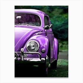 Purple Volkswagen Beetle Canvas Print