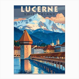 Discover the Charm of Lucerne Poster Canvas Print