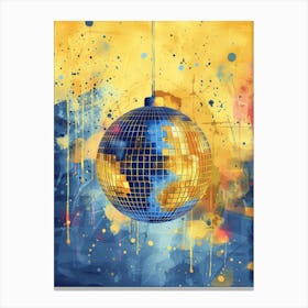 Disco Ball Painting Canvas Print