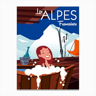 Les Alpes Francaises Poster Canvas Print