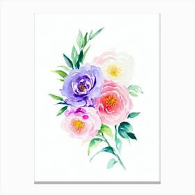 Rose 3 Watercolour Flower Canvas Print