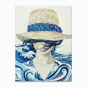 Woman In A Hat 43 Canvas Print