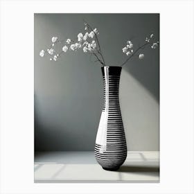 Black And White Vase Canvas Print