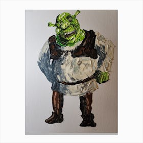 Shrek Abstract Canvas Print