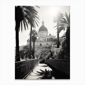 Sorrento, Italy, Black And White Photography 1 Canvas Print