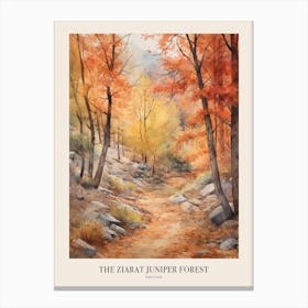 Autumn Forest Landscape The Ziarat Juniper Forest Pakistan Poster Canvas Print