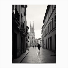 Burgos, Spain, Black And White Analogue Photography 1 Canvas Print