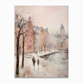 Dreamy Winter Painting Copenhagen Denmark 5 Canvas Print