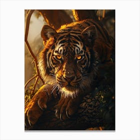 Tiger In The Forest Canvas Print