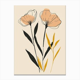 Florence Flower Market Boho Minimalist Style Canvas Print