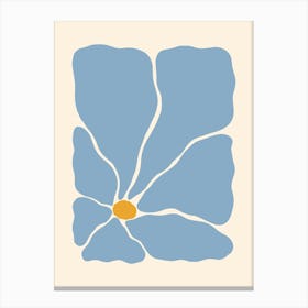 Abstract Flower 03 - Light Blue Canvas Print