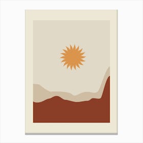 Sun In The Desert Canvas Print