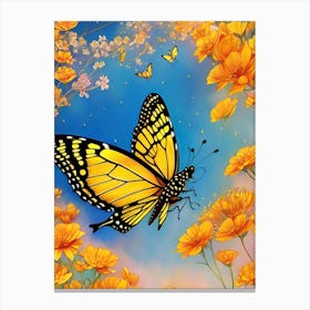 Butterfly In The Garden Canvas Print