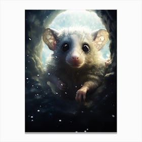Liquid Otherworldly Climbing Possum Cuddly Arrogant 1 Canvas Print
