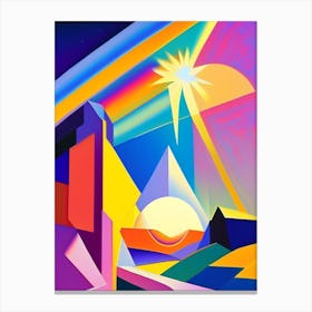 Celestial Abstract Modern Pop Space Canvas Print