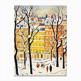 Winter Snow Vienna   Austria Snow Illustration 2 Canvas Print