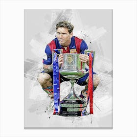 Lionel Messi Barcelona 6 Canvas Print