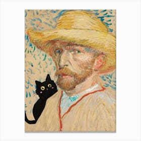 Van Gogh Cat Canvas Print