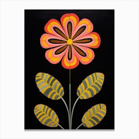 Portulaca 3 Hilma Af Klint Inspired Flower Illustration Canvas Print