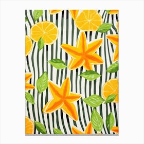 Starfruit Fruit Summer Illustration 1 Canvas Print