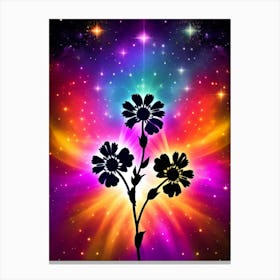 Flowers In Space 1 Canvas Print