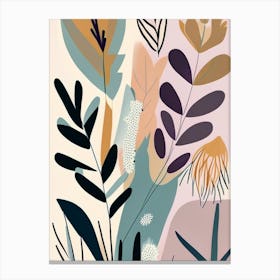 Gayfeather Wildflower Modern Muted Colours 1 Canvas Print
