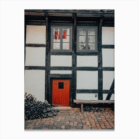 Old German Half Timbered Houses 09 Canvas Print