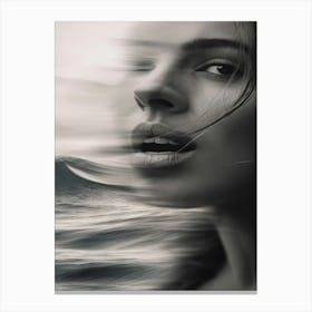 Girl In The Ocean Canvas Print