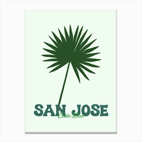 San Jose Costa Rica City Flower Coastal Wall Art Canvas Print