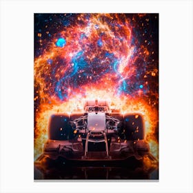 Formula One F1 On Fire Canvas Print