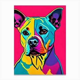 American Staffordshire Terrier Andy Warhol Style dog Canvas Print