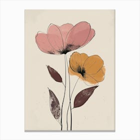 Palo Alto Flower Market Boho Minimalist Style Canvas Print