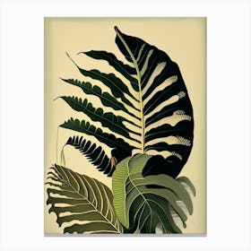 Hart S Tongue Fern Rousseau Inspired Canvas Print