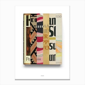 Hermann Hesse - Book Lover Abstract Print -First Edition Covers Stampe su tela