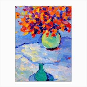 Flowers On A Table Matisse Inspired Flower Canvas Print