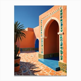 Courtyard In Morocco Canvas Print