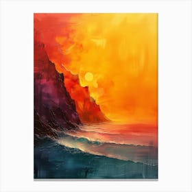 Sunset At The Beach 15 Canvas Print