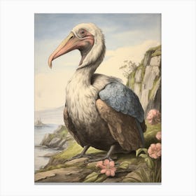 Storybook Animal Watercolour Pelican Canvas Print