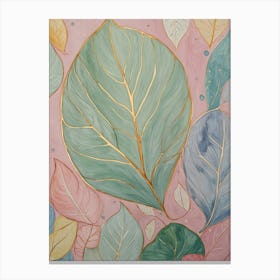 Pastel Leaf Canvas Print