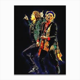 Spirit Of Mick Jagger & Keith Richards Canvas Print