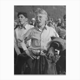 Boy Watching Miners Contest At Labor Day Celebration, Silverton, Colorado By Russell Lee Canvas Print