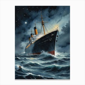 Titanic's Final Embrace Canvas Print