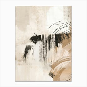 Neutral Brush Stroke Abstract Canvas Print