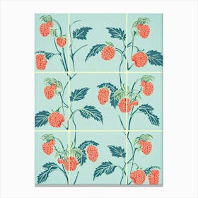 Raspberries Illustration 3 Canvas Print