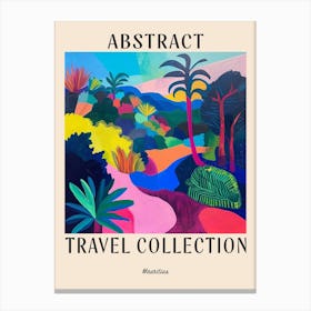 Abstract Travel Collection Poster Mauritius 6 Canvas Print